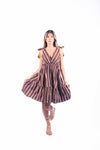 Abito Corto a Righe con Fiocchi donna Miss love - 3