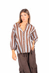 Camicia a Righe Azzurro/Moro donna Tensione in - 2