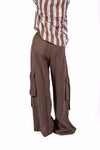Pantaloni Cargo in Lino donna Tensione in - 3