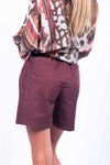 Bermuda Cotton Belt Bordeaux donna Miss love - 3