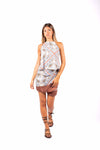 Top Fluido Halter donna Tensione in - 1