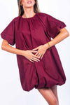 Abito Mini a Palloncino Bordeaux donna Miss love - 2