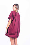 Abito Mini a Palloncino Bordeaux donna Miss love - 3