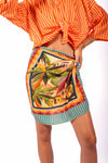 Gonna Foulard Stampa Tropicale donna Tensione in - 1