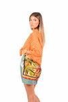Camicia a Righe Arancio donna Tensione in - 2