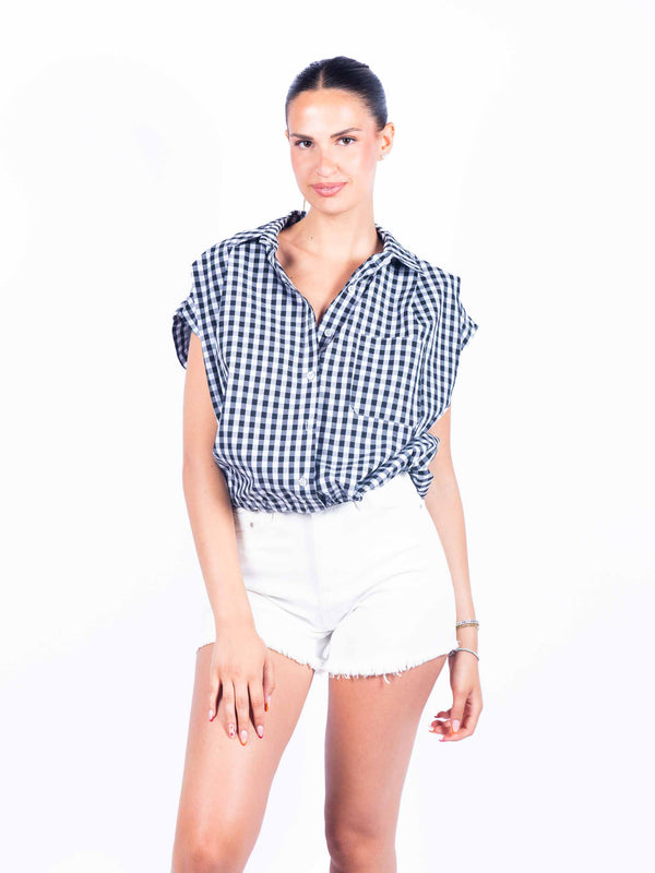 Shorts in Denim Bianco Sfrangiato da donna Miss love