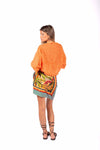 Camicia a Righe Arancio donna Tensione in - 3