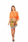 Camicia a Righe Arancio donna Tensione in - 4