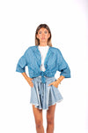 Camicia a Righe Blu donna Tensione in - 1