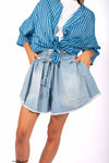 Shorts Denim Fluido donna Tensione in - 2