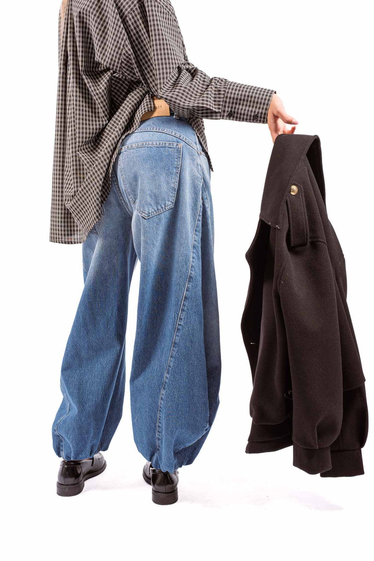 Jeans Barrel Fit con  Fondo Elasticizzato donna Maryley - 3