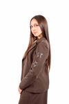 Blazer Sartoriale Cioccolato con Stampe donna Maryley - 1