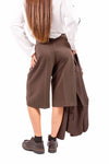 Bermuda Sartoriali con Pinces Cioccolato donna Maryley - 3