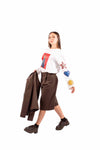 Bermuda Sartoriali con Pinces Cioccolato donna Maryley - 4