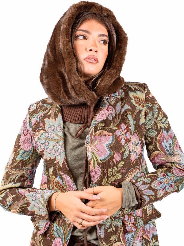 Balaclava in Ecopelliccia con Cousette in Maglia da donna Miss love