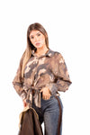 Camicia Oversize Semitrasparente Camouflage donna Miss love - 1