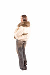 Giubbino Beige con Dettagli in Ecopelliccia donna Miss love - 3