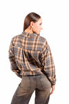 Camicia a Quadri Tartan con Taschino Paillettes donna Miss love - 3