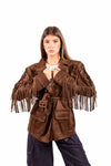 Giacca Marrone con Frange donna Miss love - 3