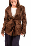 Giacca Marrone con Frange donna Miss love - 1