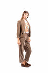 Giacca Corta in Velluto Tortora donna Miss love - 4