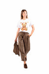 T-Shirt Bianca con Stampa e Applicazioni donna Miss love - 3
