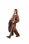 Pantaloni Jogger Cioccolato con Bande donna Miss love - 4