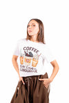 T-Shirt Bianca con Stampa e Applicazioni donna Miss love - 2