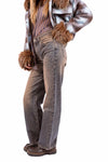 Jeans Sfumati con Applicazione di Strass e Pizzo in Vita donna Miss love - 2