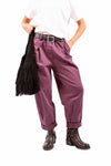 Pantaloni con Pinces e Cintura Bordeaux donna Miss love - 4