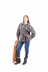Camicia Check a Portafoglio con Nodo donna Miss love - 2