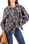 Camicia Check a Portafoglio con Nodo donna Miss love - 1