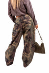 Pantaloni Barrel Fit Camouflage donna Miss love - 3