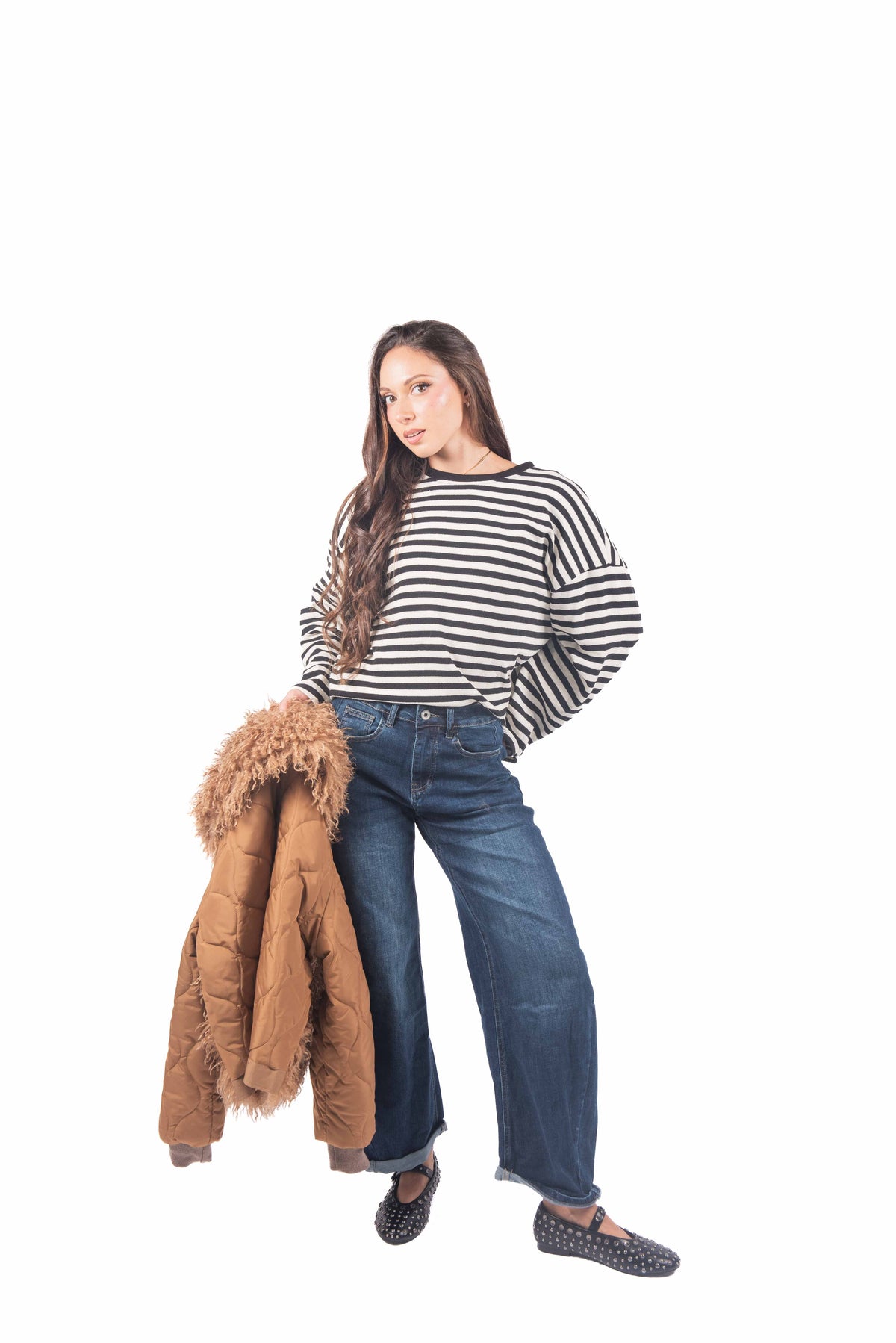 Jeans Barrel Fit Lavaggio Medio donna Miss love - 2