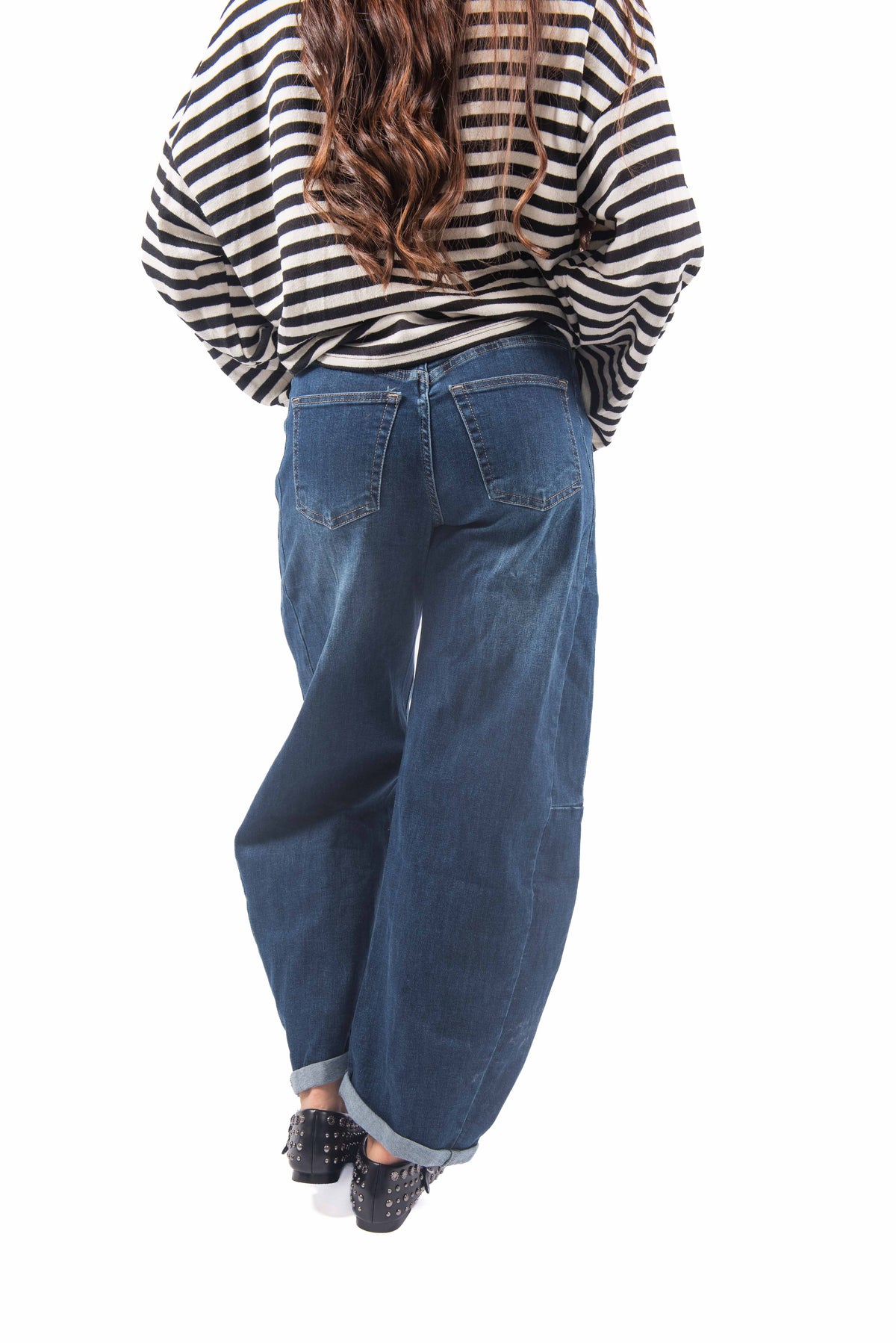 Jeans Barrel Fit Lavaggio Medio donna Miss love - 3