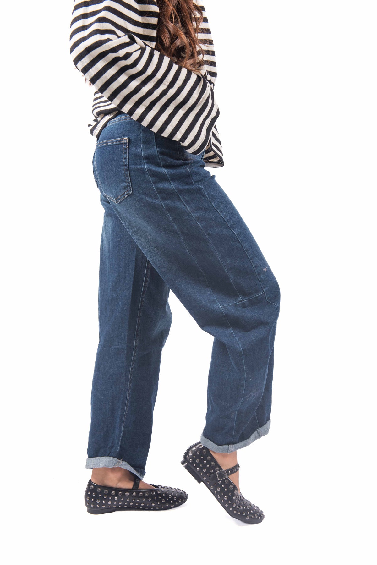 Jeans Barrel Fit Lavaggio Medio donna Miss love - 4