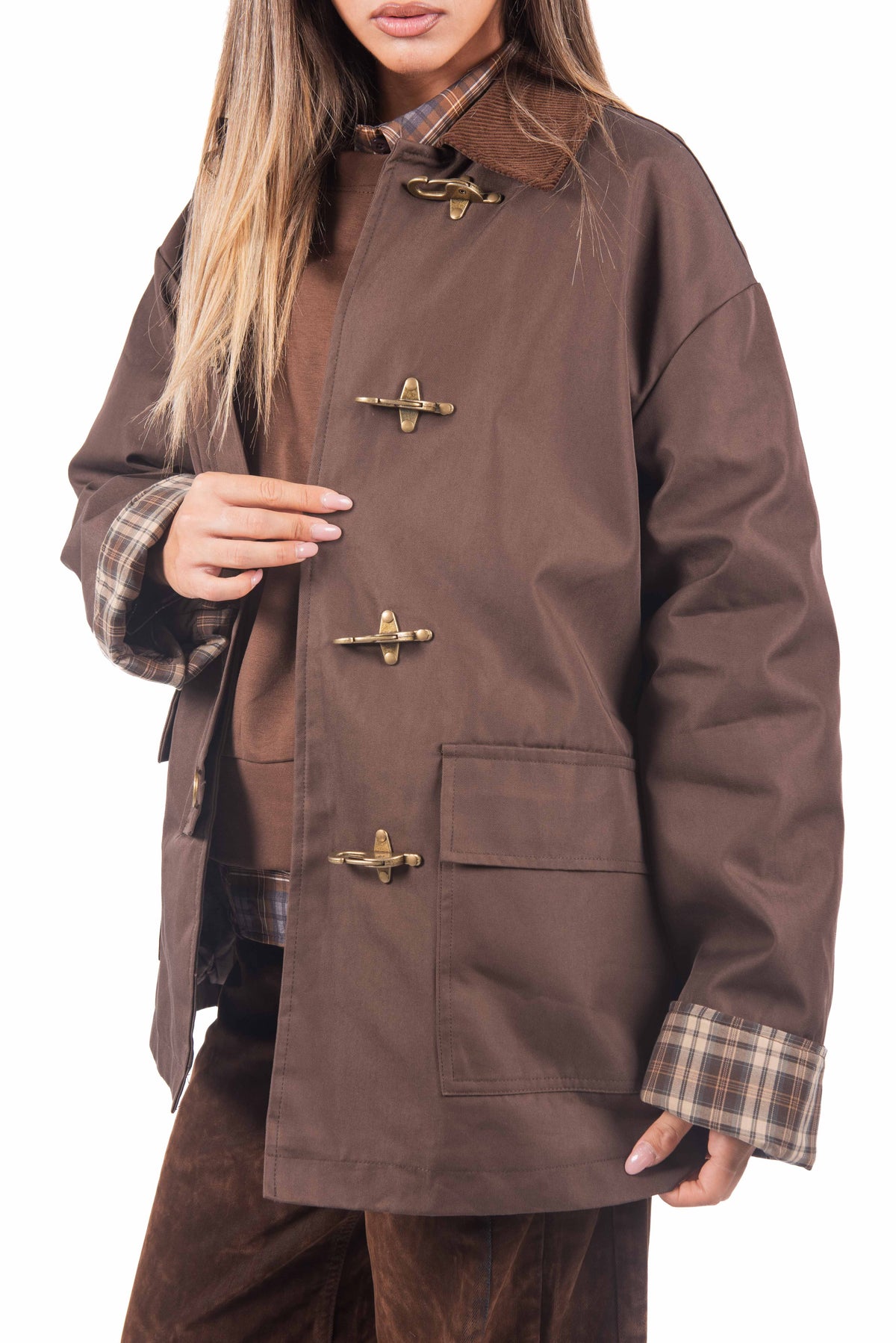 Giacca imbottita Oversize con Ganci Metallici donna Miss love - 3