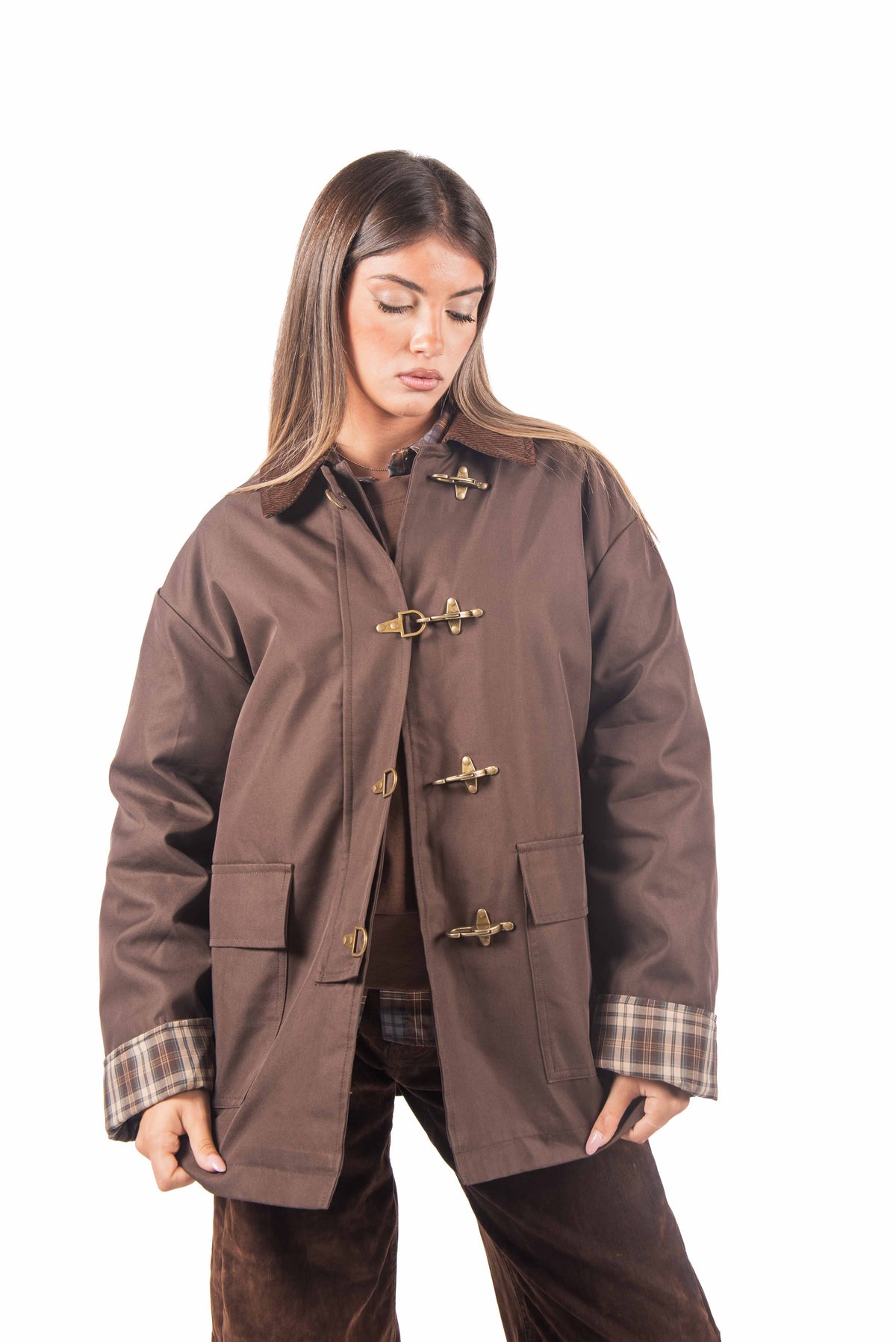Giacca imbottita Oversize con Ganci Metallici donna Miss love - 4