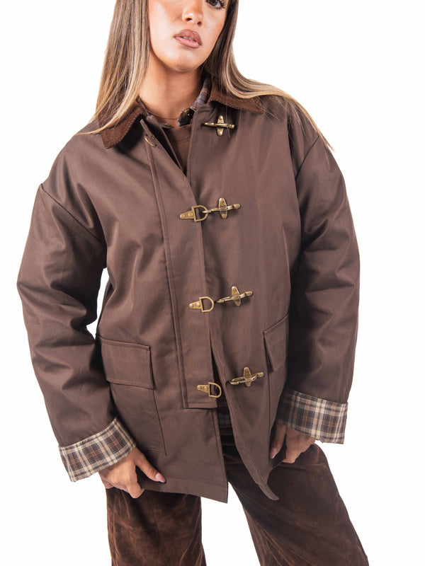 Giacca imbottita Oversize con Ganci Metallici da donna Miss love