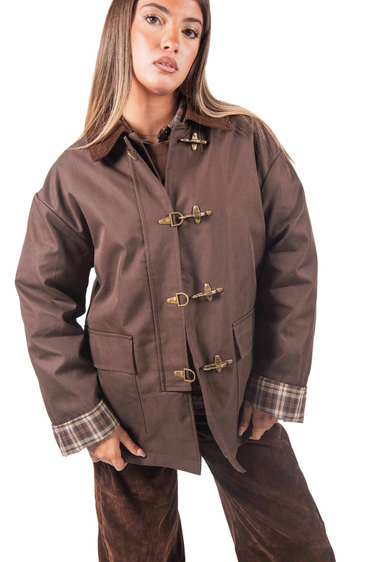 Giacca imbottita Oversize con Ganci Metallici donna Miss love - 1