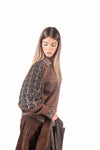 Felpa Marrone con Dettaglio Paillettes donna Miss love - 5