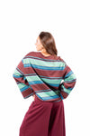 Maglia Maniche Lunghe a Righe Multicolor donna Tensione in - 3