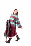 Maglia Maniche Lunghe a Righe Multicolor donna Tensione in - 2