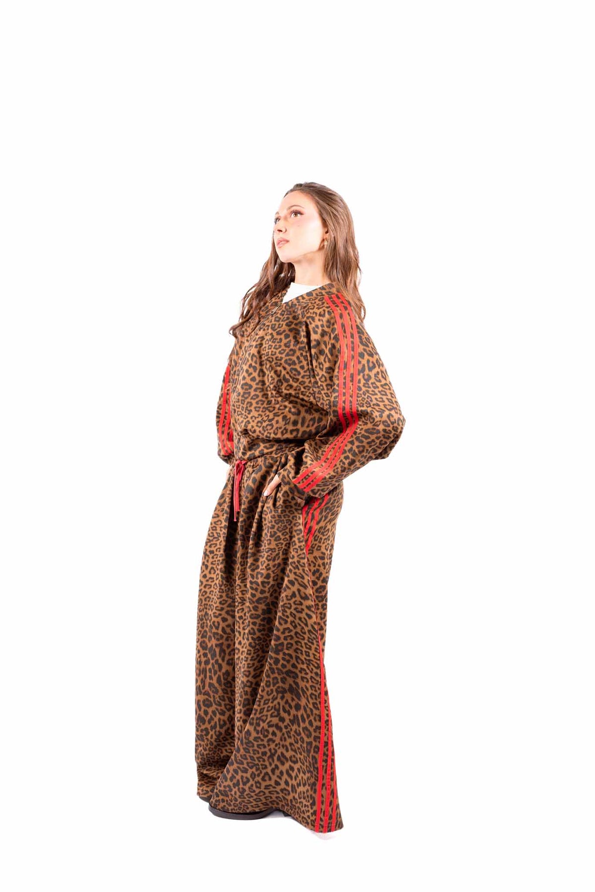 Bomber Animalier con Bande Rosse donna Tensione in - 5
