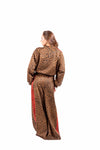 Pantaloni Jogger Animalier con Bande Rosse donna Tensione in - 2