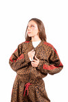 Bomber Animalier con Bande Rosse donna Tensione in - 1