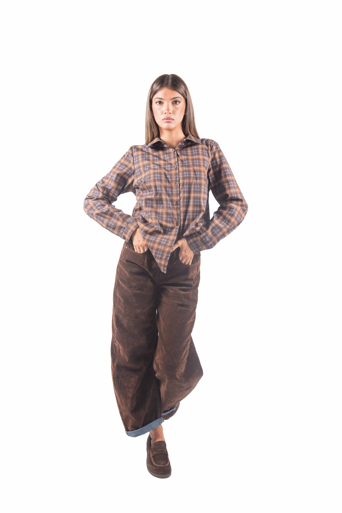 Camicia a Quadri Oversize donna Miss love - 2