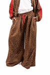 Pantaloni Jogger Animalier con Bande Rosse donna Tensione in - 1