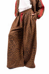 Pantaloni Jogger Animalier con Bande Rosse donna Tensione in - 3