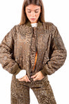 Bomber Fantasia Paisley Verde Militare donna Tensione in - 1